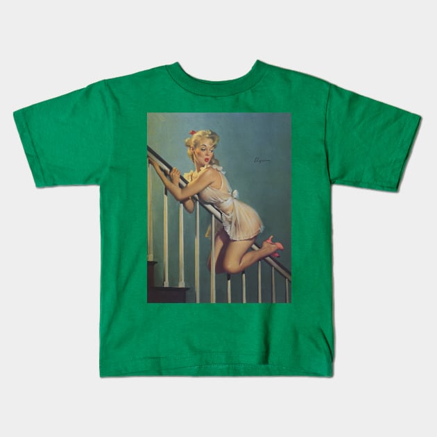 Gillette Elvgren Kids T-Shirt by AtomicMadhouse